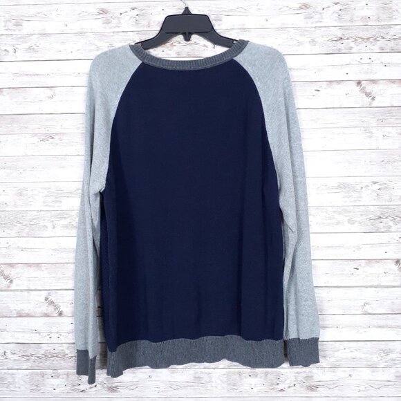 Gap Mens Sweater XXL Raglan Style Blue Gray 602A - Picture 2 of 3